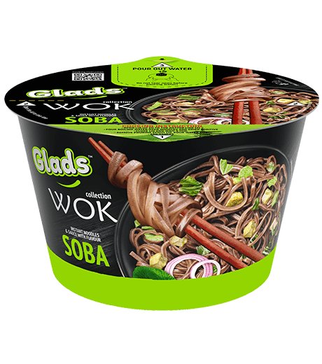 Tăieței Glads WOK cu sos cu gust de «Soba»