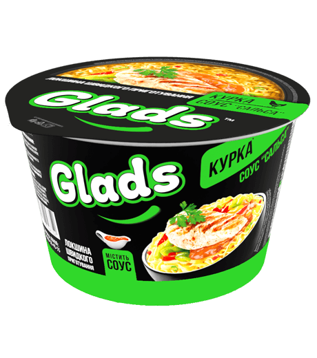 Tăieței Glads cu gust de pui și sos «Salsa»