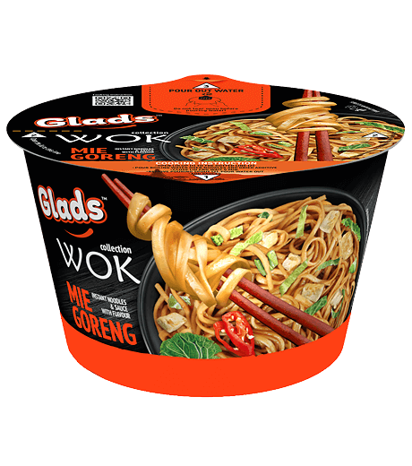 Tăieței Glads WOK cu sos cu gust de «Mie Goreng»