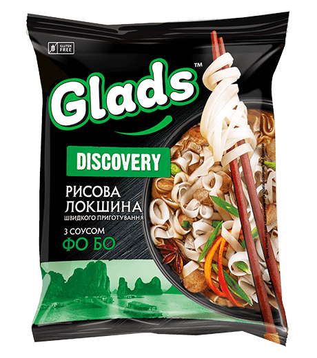 Tăieței de orez Glads Discovery cu sos «Pho&nbsp;Bo»