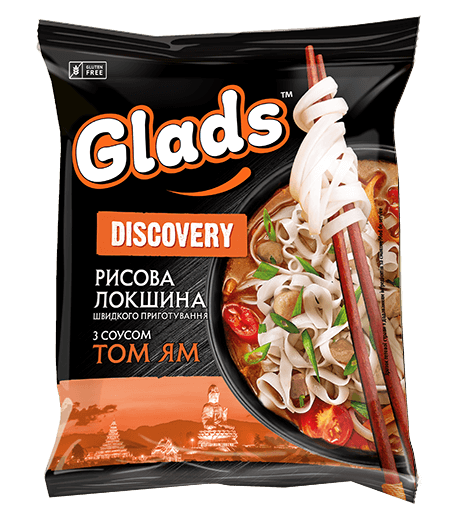 Tăieței de orez Glads Discovery cu sos «Tom Yam»