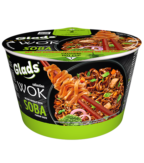 Tăieței Glads WOK cu sos cu gust de «Soba»